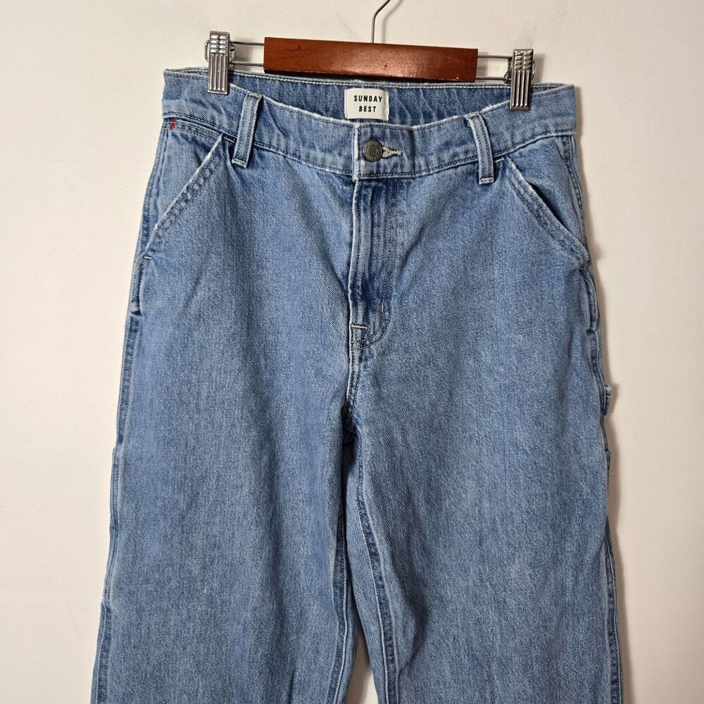 Aritzia Sunday Best Women's Size 25 The Carpenter Baggie Straight Leg Jeans - Picture 4 of 11